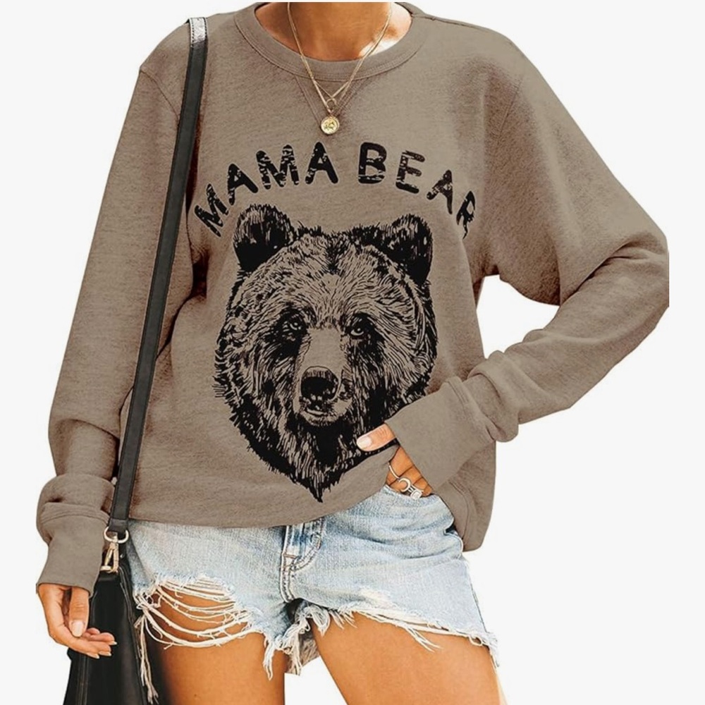 NWT Blooming Jelly Womens Mama Sweatshirt Crewneck Loose Fit Soft Long Sleeve